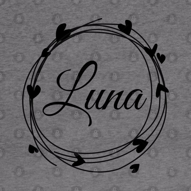 Luna name cute design by BrightLightArts